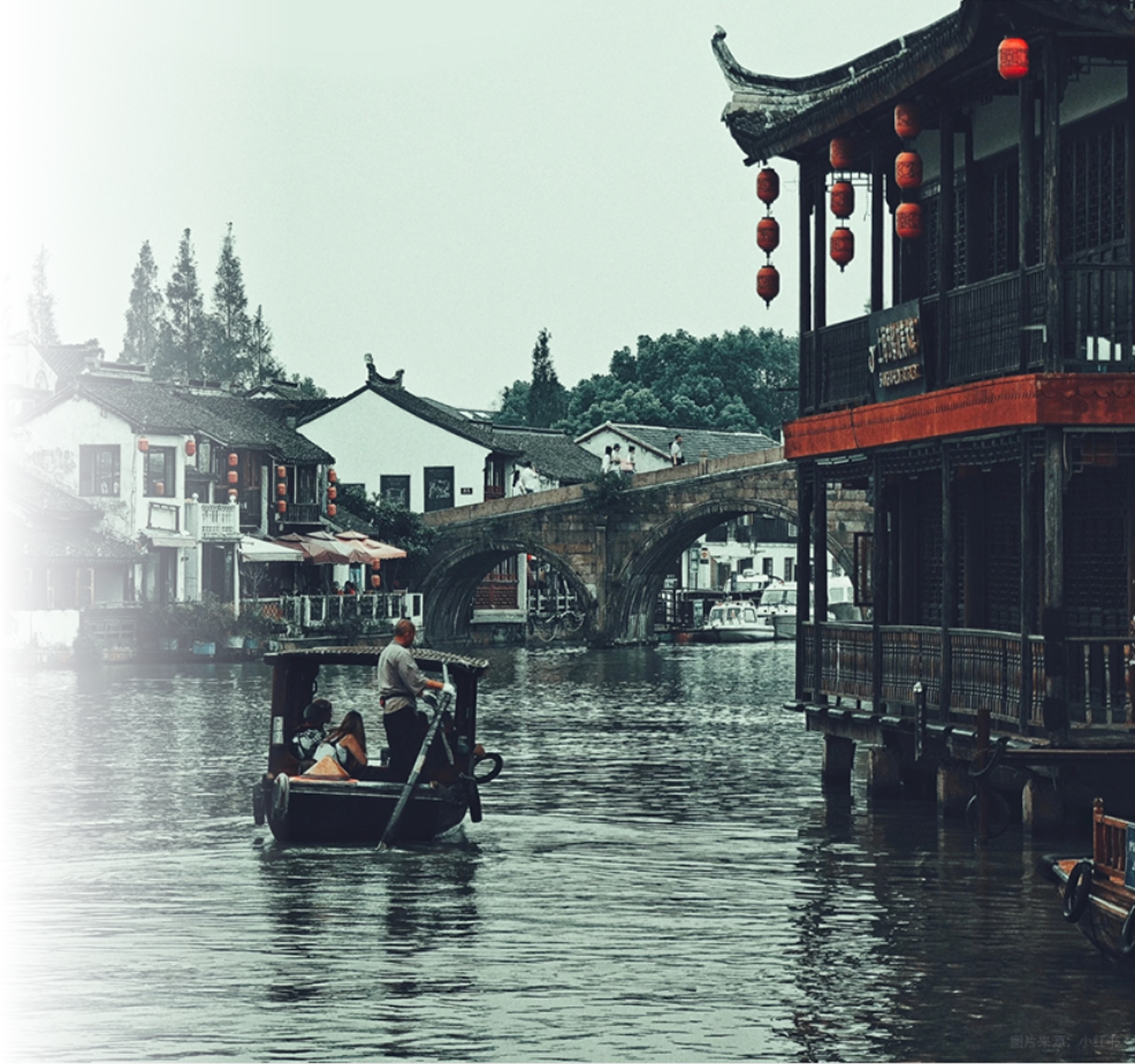 Zhujiajiao water town bridge hero image.